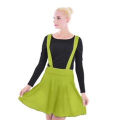 Acid Green Suspender Skater Skirt by FabChoice