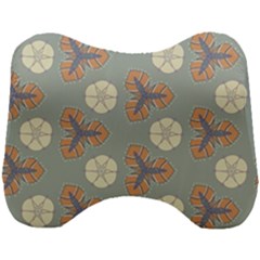 Flowers Leaves  Floristic Pattern Head Support Cushion by SychEva