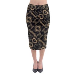 Modern Intricate Print Pattern Midi Pencil Skirt by dflcprintsclothing