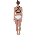 Modern Intricate Print Pattern Cross Back Hipster Bikini Top  View2