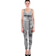 Aerial View Montevideo Uruguay One Piece Catsuit by dflcprintsclothing