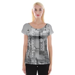 Aerial View Montevideo Uruguay Cap Sleeve Top by dflcprintsclothing
