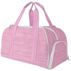 Pink Knitted Pattern Burner Gym Duffel Bag by goljakoff