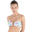 Pen Pencil Color Write Tool Twist Bandeau Bikini Top View1
