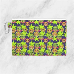 Smiley Background Smiley Grunge Canvas Cosmetic Bag (large) by Dutashop