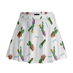 Cacti In Pots Mini Flare Skirt by SychEva