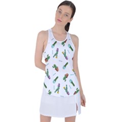 Cacti In Pots Racer Back Mesh Tank Top by SychEva