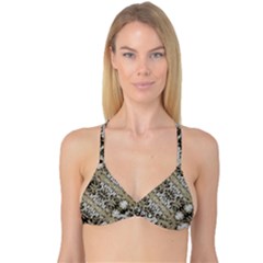Vintage Ornate Interlace Pattern Reversible Tri Bikini Top by dflcprintsclothing