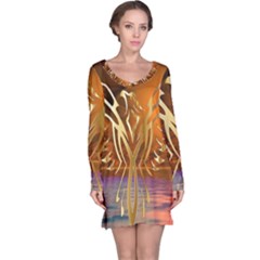 Pheonix Rising Long Sleeve Nightdress by icarusismartdesigns