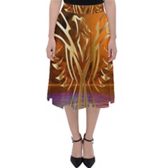 Pheonix Rising Classic Midi Skirt by icarusismartdesigns