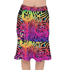 Abstract Jungle Short Mermaid Skirt by icarusismartdesigns