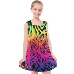 Abstract Jungle Kids  Cross Back Dress by icarusismartdesigns