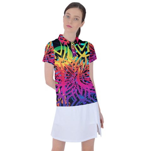 Abstract Jungle Women s Polo Tee by icarusismartdesigns