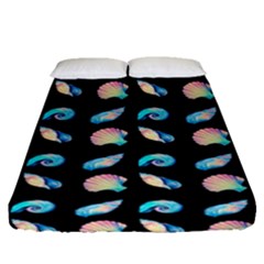 Sea Shells Fitted Sheet (queen Size) by Sparkle