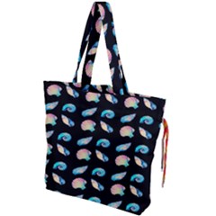 Sea Shells Drawstring Tote Bag by Sparkle