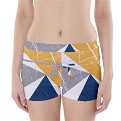 Pattern Abstrait Effet Bleu/jaune Boyleg Bikini Wrap Bottoms by kcreatif