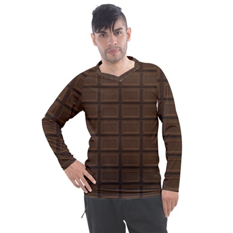 Milk Chocolate Men s Pique Long Sleeve Tee by goljakoff