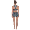 Abstract Texture Surface Print Racerback Boyleg Bikini Set View2