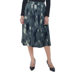 Abstract Texture Surface Print Classic Velour Midi Skirt  by dflcprintsclothing
