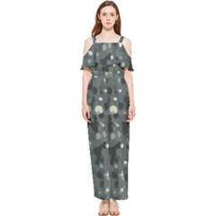 Abstract Texture Surface Print Draped Sleeveless Chiffon Jumpsuit by dflcprintsclothing