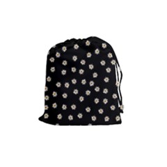 Pattern Marguerites Drawstring Pouch (medium) by kcreatif