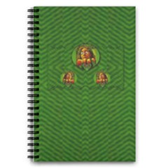 Lady Cartoon Love Her Tulips In Peace 5 5  X 8 5  Notebook by pepitasart