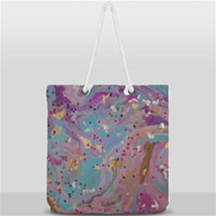 My Pour Cup Painting 7 2 Cbdoilprincess    3e784cd8-e6d8-4a8a-b63e-e3fb6a978394 Full Print Rope Handle Tote (large) by CBDOilPrincess1