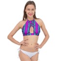 Snake Print CBDOilPrincess 4be14ba2-4032-43e6-a099-7f7e7f0d7362 Cross Front Halter Bikini Top View1