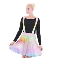 Rainbow Paint Suspender Skater Skirt by goljakoff
