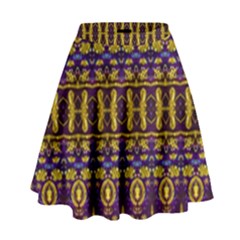 Fancy Ornate Pattern Mosaic Print High Waist Skirt by dflcprintsclothing