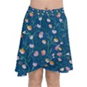 Unusual Flowers Chiffon Wrap Front Skirt View1