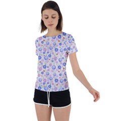 Watercolor Dandelions Back Circle Cutout Sports Tee by SychEva