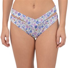 Watercolor Dandelions Double Strap Halter Bikini Bottom by SychEva