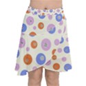 Multicolored Circles Chiffon Wrap Front Skirt View1