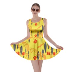Folk Floral Pattern  Abstract Flowers Print  Seamless Pattern Skater Dress by Eskimos