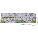 Flower Line Art Color Seamless Pattern Roll Up Canvas Pencil Holder (L) View2