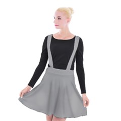 Drizzle Grey Suspender Skater Skirt by FabChoice