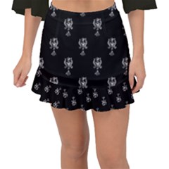 Ancient Greek Artwork Motif Pattern Fishtail Mini Chiffon Skirt by dflcprintsclothing