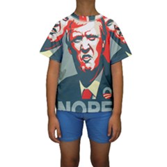 Trump Nope Kids  Short Sleeve Swimwear by goljakoff