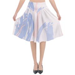Marble Stains  Flared Midi Skirt by Sobalvarro