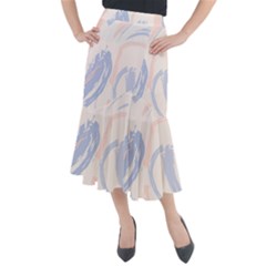 Marble Stains  Midi Mermaid Skirt by Sobalvarro