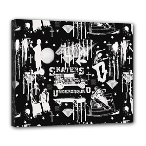 Skater-underground2 Deluxe Canvas 24  X 20  (stretched) by PollyParadise