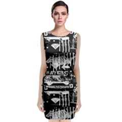 Skater-underground2 Sleeveless Velvet Midi Dress by PollyParadise