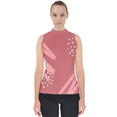 Terracota  Mock Neck Shell Top by Sobalvarro