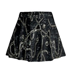 Abstract Surface Artwork Mini Flare Skirt by dflcprintsclothing