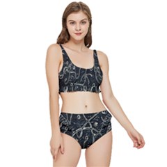 Abstract Surface Artwork Frilly Bikini Set by dflcprintsclothing