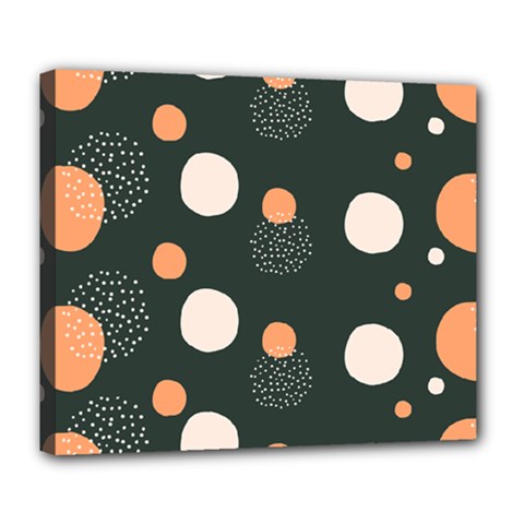 Black Peach White  Deluxe Canvas 24  X 20  (stretched) by Sobalvarro