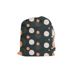Black Peach White  Drawstring Pouch (medium) by Sobalvarro