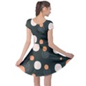 Black peach white  Cap Sleeve Dress View2