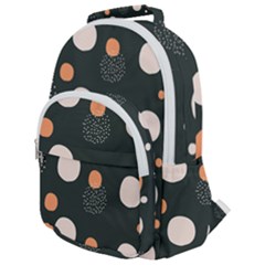 Black Peach White  Rounded Multi Pocket Backpack by Sobalvarro